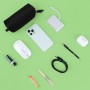 Borsa Organizer Compatta per Accessori Ufficio Fotografia Viaggi, Nero