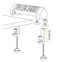 Multipresa da Tavolo 2 prese Italiane Bipasso 1 USB-C&trade e 1 USB-A