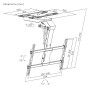 Supporto TV Motorizzato da Soffitto Inclinabile Integrazione Smart Home per TV da 37 a 75'', Nero