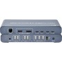 KVM Switch 2x1 USB2.0 Tipo C&trade a HDMI/DP 8K@60Hz PD100W Nero