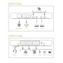 KVM Switch 2x1 USB2.0 Tipo C&trade a HDMI/DP 8K@60Hz PD100W Nero