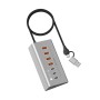 Hub USB 3.2 Gen2 a 4 porte USB-A, 3p USB-C&trade in Metallo