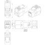 Frutto Keystone RJ45 Cat.6A UTP Toolless Bianco 3&micro