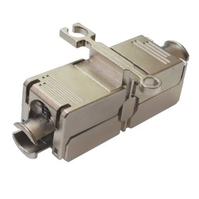 Accoppiatore Modulare Cat.6A RJ45 F/F STP 3&micro Grigio