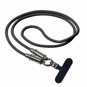 Cavo USB-C&trade Maschio Maschio con Lanyard Integrato 60W PD Nylon e Alluminio, Nero
