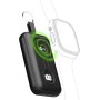 Power Bank Wireless Magnetico per Apple Watch con LED 2.500 mAh 2,5W Nero