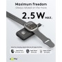 Power Bank Wireless Magnetico per Apple Watch con LED 2.500 mAh 2,5W Nero