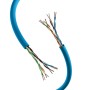 Bobina U/UTP Cavo Cat.6A Rame 500MHz B2ca 500 m Rigido LSZH Blu