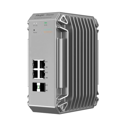 REYEE CLOUD INDUSTRIAL SWITCH L2 FULL MANAGED IP40. 4X1GE POE+ POWER BUDGET 120W 2XSFP