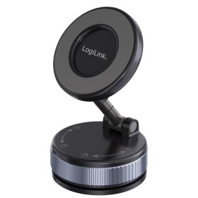 Supporto Magnetico per Smartphone con 2 Snodi a 180&deg, Chiusura a Rotazione e Ventosa, Nero/Bronzo