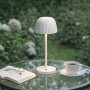 Lampada da Tavolo LED per Esterni con Base di Ricarica Bianca