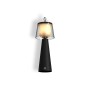Lampada da Tavolo LED per Esterni con Portalampada Rimovibile, Nera e Trasparente