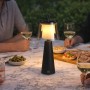 Lampada da Tavolo LED per Esterni con Portalampada Rimovibile, Nera e Trasparente