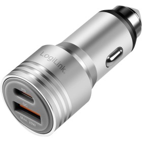 Caricabatteria da Auto con Doppia Porta USB, 20W, USB-A (QC), USB-C&trade (PD), Argento