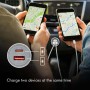 Caricabatteria da Auto con Doppia Porta USB, 20W, USB-A (QC), USB-C&trade (PD), Argento