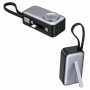 Mini Powerbank 3in1 5000 mAh con 2 porte USB-C&trade, Nero