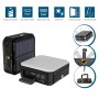 Powerbank Outdoor Energia Solare 10000 mAh con Lampada da Campeggio/Torcia IP65 2xUSB, Nero
