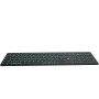 Tastiera Ultrasottile Wireless 2.4G + 2 BT Ricaricabile con Retroilluminazione, Nero
