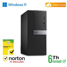 RINOVO PC DELL Optiplex 3040 Tower i7-6X00 DDR 16GB SSD 256GB HDMI W11P CLOUD20GB Grade A 1Y Warrant