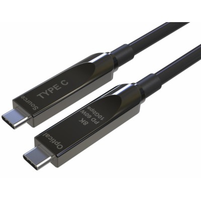 Cavo Ottico Attivo (AOC) Dati e Video USB 3.2 Gen 2 10Gbps USB-C&trade M/M Fibra Ottica 8K 15 m