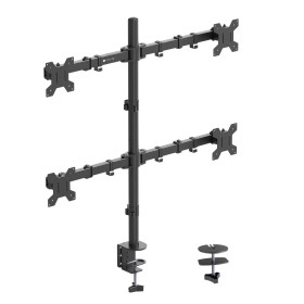 Supporto da Scrivania per 4 Monitor 13-27'' a Morsetto o Vite Passante