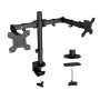 Supporto da Scrivania per 2 Monitor 13-27'' a Morsetto o Vite Passante