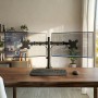 Supporto da Scrivania per 2 Monitor 13-27'' a Morsetto o Vite Passante