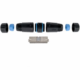 Connettore da Esterno per Cavo Cat.6A e Cat.7 IP68 Toolless