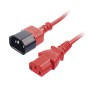 LINDY PROLUNGA IEC C-13 A C-14 ROSSO, 1M