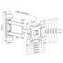 Supporto a Muro Universale 3 Snodi per TV LED-LCD 14-43'' Nero