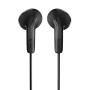 NGS CROSS FLIP BLACK: cuffie intrauricolari con microfono e controllo del volume. Pulsante multifunz