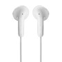 NGS CROSS GLIDE WHITE: Auricolari a bottone con microfono e controllo del volume. Pulsante multifunz
