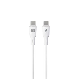 Cavo USB-C&trade Maschio / USB-C&trade Maschio 2.0 PD 60W 1,5 m Silicone con Led, Bianco