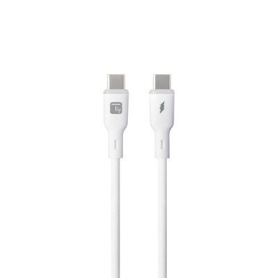 Cavo USB-C&trade Maschio / USB-C&trade Maschio 2.0 PD 60W 1,5 m Silicone con Led, Bianco