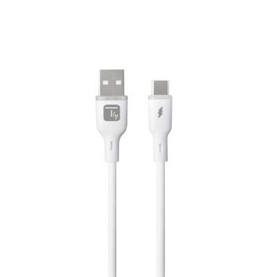 Cavo USB-C&trade Maschio / USB A Maschio 2.0 2.4A 1,5 m Silicone con Led, Bianco