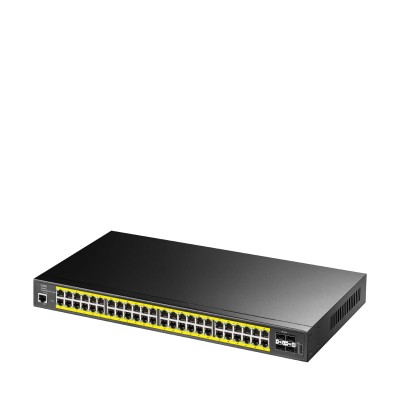 Switch 48 Porte Web-Managed PoE++ Gigabit L2 con 4 Porte SFP, GS2048PS4 Nero