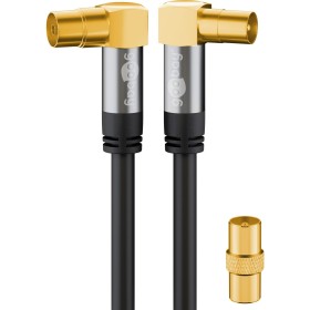 Cavo Antenna TV M/F 2 mt Angolato 90&deg Nero