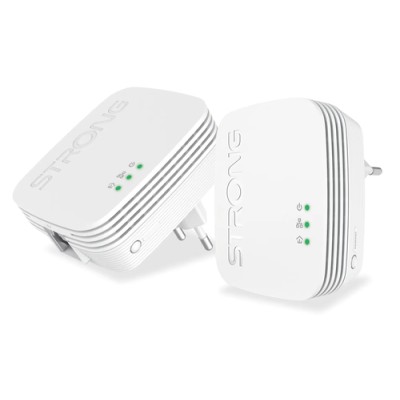 STRONG KIT DA DUE POWERLINE FORMATO MINI CPL 600 MBIT/S 1+1 ETHERNET - NO WIFI