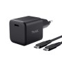 TRUST ALIMENTATORE/CARICABATTERIA 65W ULRTACOMPATTO USB-C GAN - CAVO RICARICA INCLUSO - PLASTICA RIC