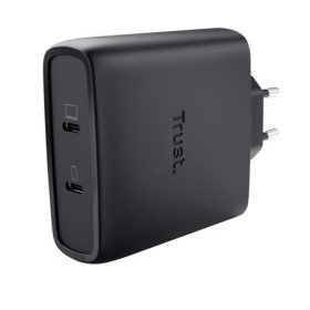 TRUST ALIMENTATORE/CARICABATTERIA 100W 2 PORTE USB-C GAN - PLASTICA RICICLATA 50 - MAXO - NERO