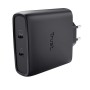 TRUST ALIMENTATORE/CARICABATTERIA 100W 2 PORTE USB-C GAN - PLASTICA RICICLATA 50 - MAXO - NERO
