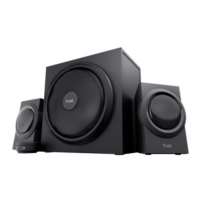 TRUST SET ALTOPARLANTI SPEAKERS 2.1 120W PICCO (60W RMS) - CON TELECOMANDO CON INGRESSO AUX + PRESA