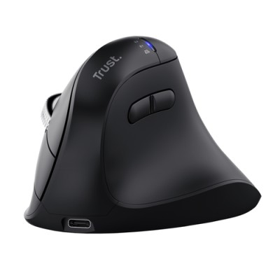 TRUST MOUSE ERGONOMICO VERTICALE HYPERSCROLL WIRELESS RICARICABILE MULTICONNECT 2x BT + WL 2,4GHZ (U