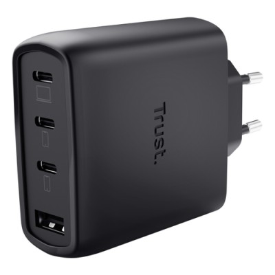 TRUST ALIMENTATORE/CARICABATTERIA 65W 4 PORTE (3 USB-C, 1 USB-A) GAN - CAVO RICARICA 2M INCLUSO - PL