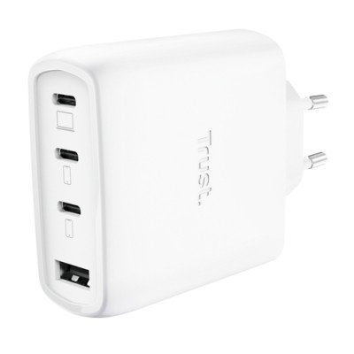 TRUST ALIMENTATORE/CARICABATTERIA 65W 4 PORTE (3 USB-C, 1 USB-A) GAN - CAVO RICARICA 2M INCLUSO - PL