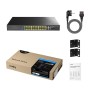 Switch Easy Managed Gigabit 24 Porte GbE PoE, 2 Uplink GbE, 2 Uplink SFP/RJ45 Combo, GS1028EPS2