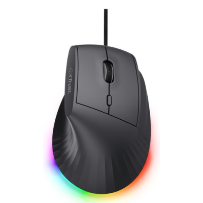 TRUST MOUSE ERGONOMICO VERTICALE CABLATO 1,7M RGB 12.800 DPI - 6 TASTI PROGRAMMABILI - GXT 145 REXXA