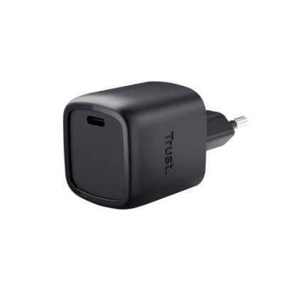 TRUST ALIMENTATORE/CARICABATTERIA 30W USB-C GAN - PLASTICA RICICLATA 50 - MAXO - NERO