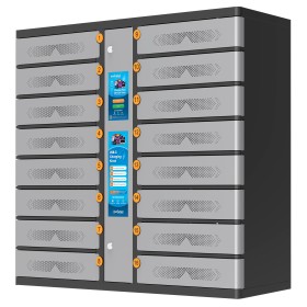 Armadio di Ricarica USB-C&trade 16 Scomparti con Chiusura a PIN e Touchscreen 850W Grigio
