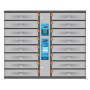 Armadio di Ricarica USB-C&trade 16 Scomparti con Chiusura a PIN e Touchscreen 850W Grigio